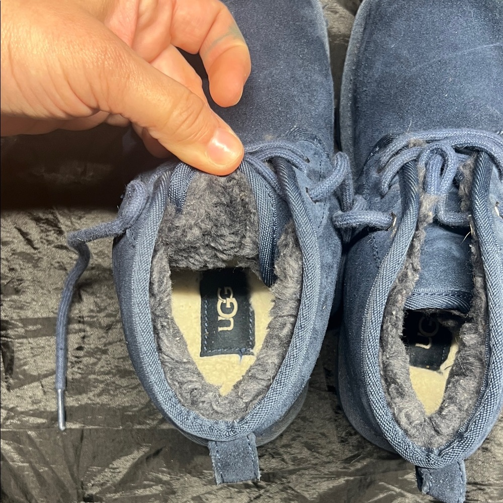 Boys UGGs Blue Suede Ankle Boots sz 3 - Picture 8 of 10